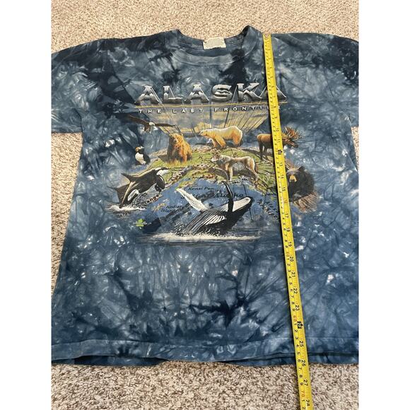 VTG Alaska The Last Frontier Tie Dye Canada Quality Goods Sealife Center Sz M - Picture 9 of 9